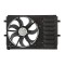 GMV radiator electroventilator Audi A1 (8X), 2010-2018, motor 1.2 TFSI, 1.4 TFSI, benzina, 1.6 TDI, diesel, cu AC, 260W / 90W; 395 mm; 3 pini, fara p