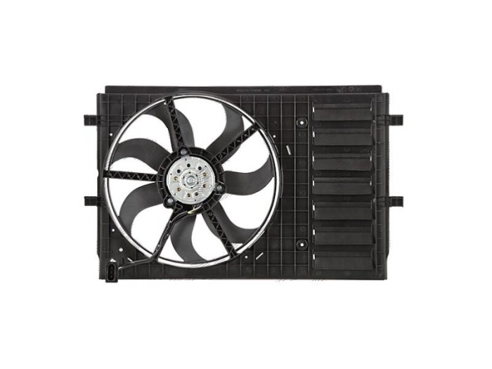 GMV radiator electroventilator Audi A1 (8X), 2010-2018, motor 1.2 TFSI, 1.4 TFSI, benzina, 1.6 TDI, diesel, cu AC, 260W / 90W; 395 mm; 3 pini, fara p
