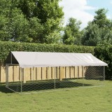 Gossi padoc pentru caini de exterior, cu acoperis, 400x200x150 cm