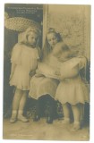 5828 - Princesses ILEANA, Maria, &amp; Prince NICOLAE, Regale, Royalty, Romania - old postcard - unused