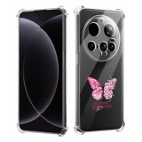 Husa antisoc pentru xiaomi 15 ultra - airbag tpu, col&Egrave;uri ranforsate- butterfly roz