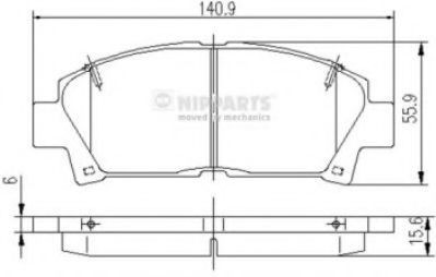 Set placute frana,frana disc TOYOTA AVENSIS Station Wagon (T22) (1997 - 2003) NIPPARTS J3602063 foto