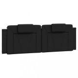 Cumpara ieftin Perna pentru tablie pat, Viana, negru, 160 cm, piele artificiala