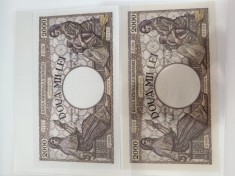 2x 2000 lei 1941 UNC bancnota consecutive