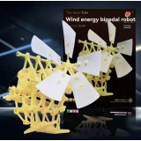 Robot biped cu energie eoliana STEAM, Kit DIY-do It Yourself