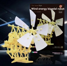Robot biped cu energie eoliana STEAM, Kit DIY-do It Yourself