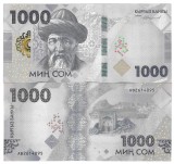KYRGYZSTAN / K&Acirc;RG&Acirc;ZSTAN 1000 SOM K&Acirc;RG&Acirc;Z 2023 , P-39a [2] XF++ / a UNC