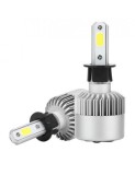 Set 2 leduri H3 COB Canbus, 4300K, putere 72W, luminozitate 8000 Lm, 12V - 24V
