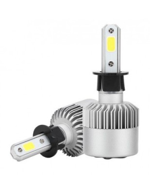 Set 2 leduri H3 COB Canbus, 4300K, putere 72W, luminozitate 8000 Lm, 12V - 24V foto