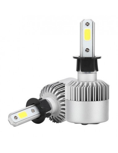 Set 2 leduri H3 COB Canbus, 4300K, putere 72W, luminozitate 8000 Lm, 12V - 24V