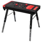 Banc de lucru multifunctional PROLINE 8 in 1, 975x510x810mm, inaltime reglabila, prize integrate, roti cu frana, 62003