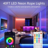 Cumpara ieftin Banda LED Neon RGB httpsmp 12m, Sincronizare Muzica, Control App si Telecomanda, Interior/Exterior