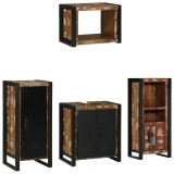vidaXL Set de mobilier pentru baie cu raft 4 pcs Lemn recuperat solid