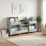 Set de Rafturi pentru Media 3 buc. Gri Beton 212 x 46 x 112 cm