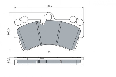 BOSCH 0 986 424 739 set placute frana,frana disc foto