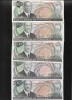 Set Costa Rica 5 x 100 colones semnaturi diferite, America Centrala si de Sud