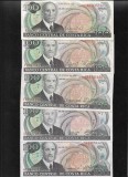 Set Costa Rica 5 x 100 colones semnaturi diferite, America Centrala si de Sud