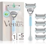 Gillette Venus Pubic Hair&amp;Skin aparat de ras pentru ajustarea liniei bikinilor + capete de schimb 5 buc