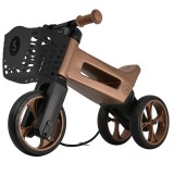 Bicicleta fara pedale cu cosulet pentru ghidon, 2 in 1, 18+ luni, pneuri si manere de cauciuc, 4 nivele de reglaj pe inaltime, Funny Wheels Rider Supe