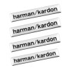 Set 4 Embleme Auto Metal Harman Kardon, Gri Matt, 6x1.5cm, Accesorii Audio 3D, Universal, Rezistente UV
