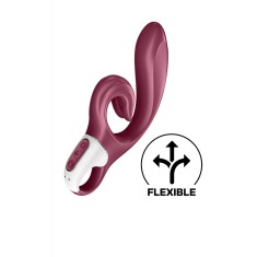 Vibrator Love Me, 12 Moduri Vibratii, USB, Silicon, Rosu, 22 cm