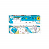 Set Role Autoadezive Pentru Colorat, 315x3550mm + 140x2440mm, Stick&quot;n - Furry Friends/sea Life