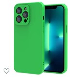 Huse silicon antisoc cu microfibra interior Iphone 12 Pro Verde Neon, Husa
