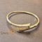 Bratara Sigiliul Puterii , design sculptural, placata aur 14K, cu zirconia