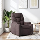 VidaXL Fotoliu rabatabil, maro &icirc;nchis, material textil