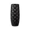 Vaza decorativa din ceramica, Negru cu romburi, 12.5x32 cm, ATU-081888, Oem