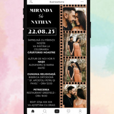 Invitatie Electronica/Digitala pentru nunta, model Film Maker