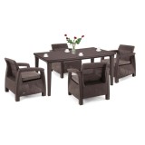 Cumpara ieftin Set mobilier de grădină Corfu Duo cu masă Futura maro