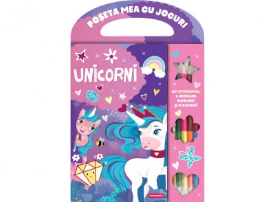 Poseta Mea Cu Jocuri - Unicorni, - Editura Mimorello foto