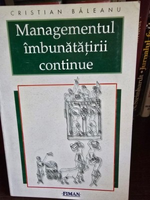 Managementul imbunatatirii continue - Cristian Baleanu foto