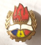 INSIGNA ORGANIZATIEI PIONIERILOR 1966 1989 BOMBATA PIONIER PIONIERI MAI RARA