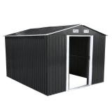 Magazie Unelte Gradina Leziter Ohio 10x8, Otel, Antracit, 312x257x212 cm, 7.4 mp, Rezistent Intemperii