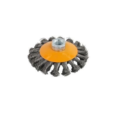 Perie de sarma conica cu noduri ROTOR 100mm M14 Innovative ReliableTools foto