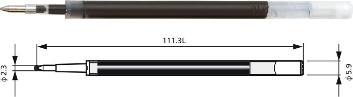 Rezerve Cu Gel Penac Gbr3, 2 Buc/set, 0.7mm, Pentru Inketti, Fx-7, Cch-3 Gel - Rosu