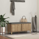 vidaXL Bancă pentru hol cu pernă Stejar Artizanal 60 x 38 x 46 cm 891543