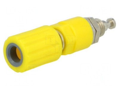 Conector banană 4mm soclu 36A 30VAC 60VDC &amp;Oslash;6mm galben foto