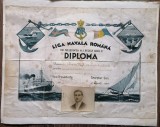 Diploma Liga Navala Romana pentru curajul salvarii echipajului vasului Santoni