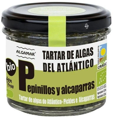 Tartar de Alge Marine cu Castraveti Murati si Capere Bio 100 grame Algamar foto
