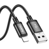 Hoco X91 - Cablu USB-A la Lightning 2.4A, 3m, Negru