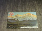 Carte poștală veche Elveția &ndash; Mont Blanc, vedere la Geneva(cel mai probabil din perioada 1900&ndash;1940)