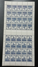 Coala de 40 timbre locale, neuzate - anii 30 -Biserica evanghelica din Medias foto