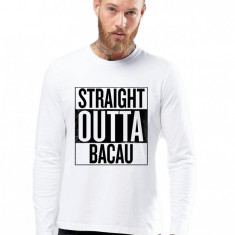 Bluza barbati alba - Straight Outta Bacau - 2XL