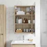 vidaXL Dulap cu oglindă pentru baie Stejar Sonoma 30 x 10,5 x 50 cm 889009