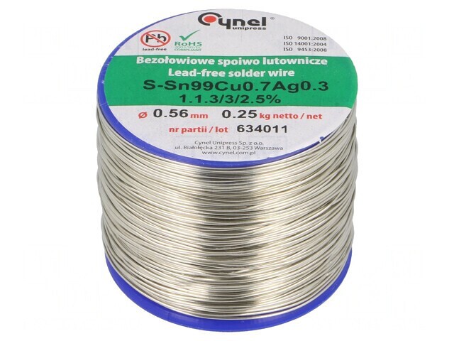 S&acirc;rmă de lipit fără plumb 0,56mm 250g