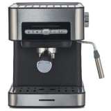 Espressor semi-automat Heinner HEM-B2016SA, 20 bar, 850W, 20 bar, rezervor apa detasabil 1.6l, optiuni presetate pentru espresso lung/scurt, filtru di