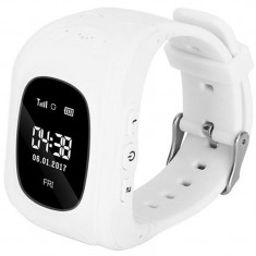 Ceas Smartwatch copii GPS Tracker iUni Q50, Telefon incorporat, Apel SOS, Alb foto